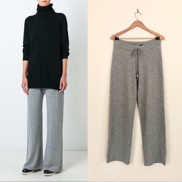 {Club Monaco} 100% Cashmere Wide Leg Lounge Pants - Picture 2 of 6